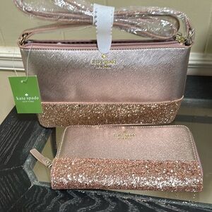 Kate spade crossbody with matching wallet new with tags